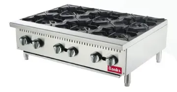 Show details for Banks B60H 6 Burner Gas Boiling Hob - B60HOG Picture of Banks B60H 6 Burner Gas Boiling Hob - B60HOG