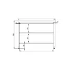 Picture of CombiSteel 600 Worktable 2 Shelves Range - 7812.0287OG