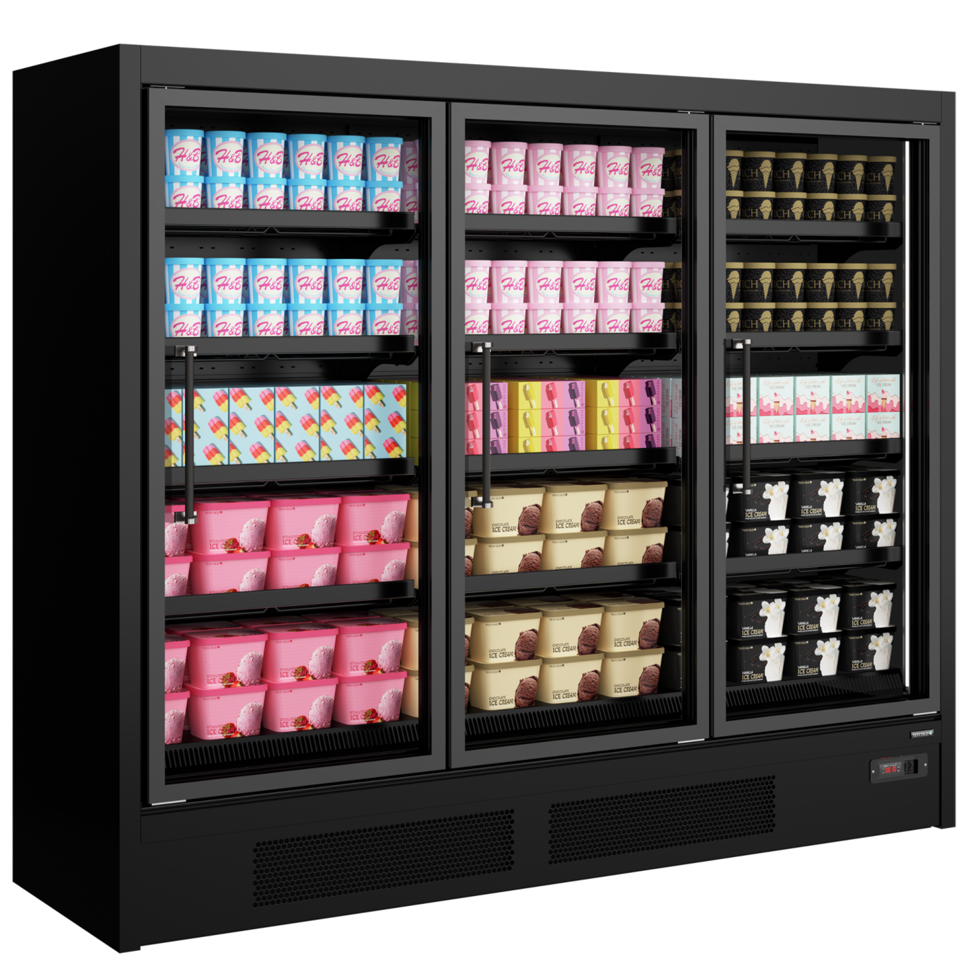 Picture of Tefcold Galaxy+ GPF Freezer Black Glass Door Freezer - Galaxy+ GPF BLACK OG