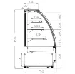 Picture of Interlevin LPD Curved Range Patisserie Cake Display Fridge - LPD