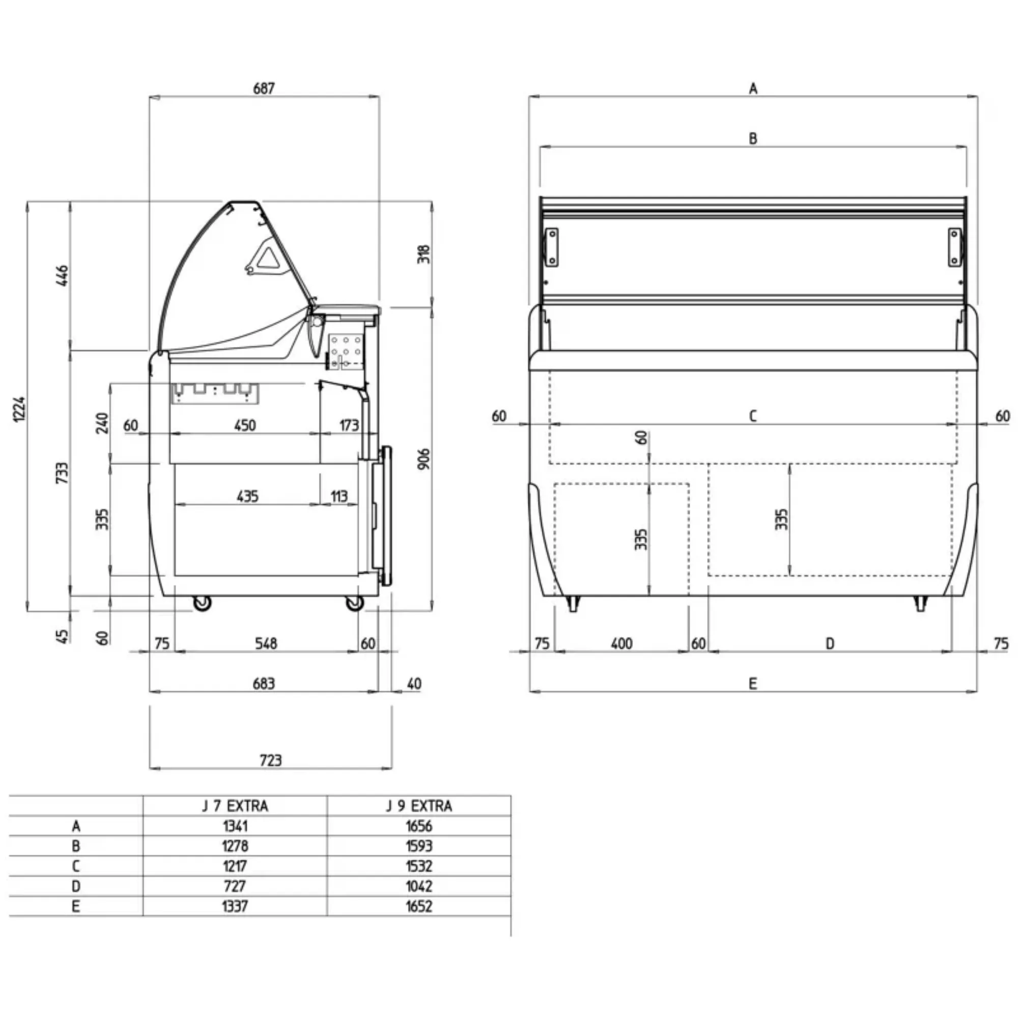 Picture of Framec J Range Scoop Ice Cream Display Fridge - JRANGE