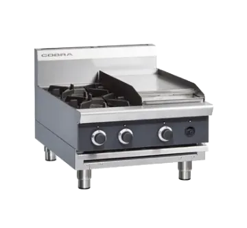 Show details for Cobra C6C-B 600mm Two Burner / Griddle Gas Cooktop - Bench Model - C6CBRANGEOG Picture of Cobra C6C-B 600mm Two Burner / Griddle Gas Cooktop - Bench Model - C6CBRANGEOG