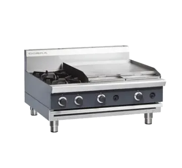 Show details for Cobra C9B-B 900mm Two Burner / Griddle Gas Cooktop - Bench Model - C9BBRANGEOG Picture of Cobra C9B-B 900mm Two Burner / Griddle Gas Cooktop - Bench Model - C9BBRANGEOG