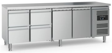 Show details for 700 REFRIGERATED COUNTER 2 DOORS AND 4 DRAWERS  WITH ADJUSTABLE FEET - 7950.5180 Picture of 700 REFRIGERATED COUNTER 2 DOORS AND 4 DRAWERS  WITH ADJUSTABLE FEET - 7950.5180