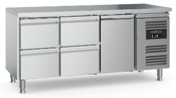 Show details for 700 REFRIGERATED COUNTER 1 DOOR AND 4 DRAWERS  WITH ADJUSTABLE FEET - 7950.5175 Picture of 700 REFRIGERATED COUNTER 1 DOOR AND 4 DRAWERS  WITH ADJUSTABLE FEET - 7950.5175