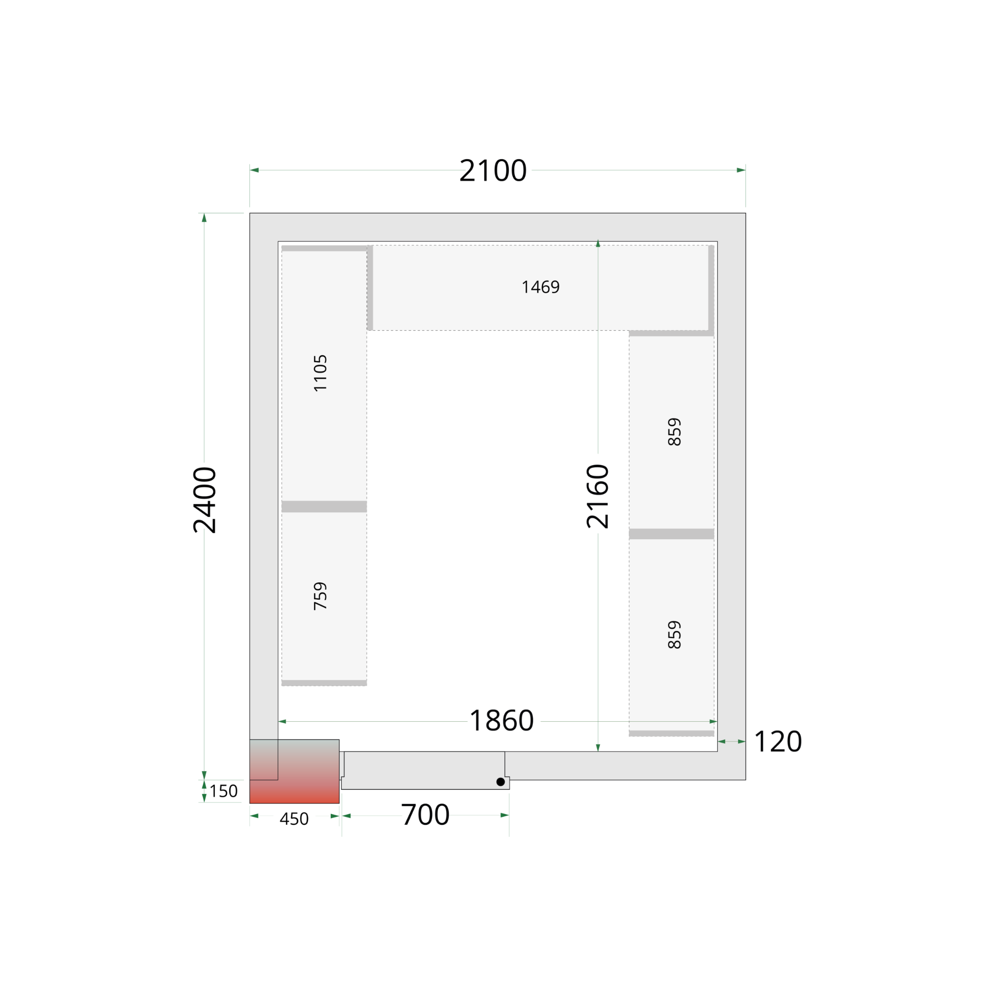 Picture of Tefcold CRNF2124 Freezer Room - CRNF2124