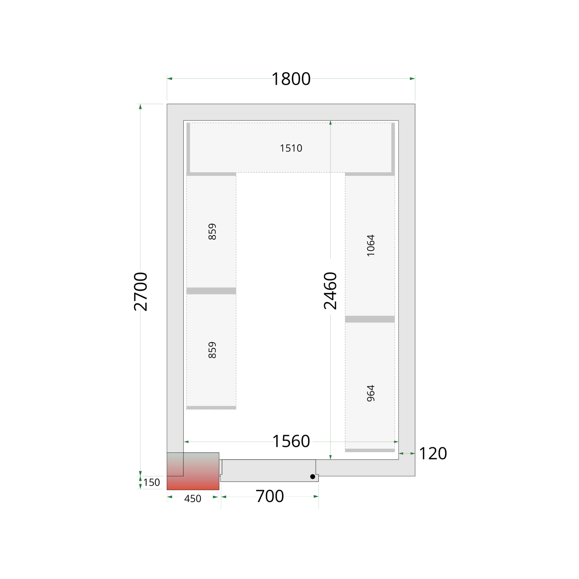 Picture of Tefcold CRNF1827 Freezer Room - CRNF1827