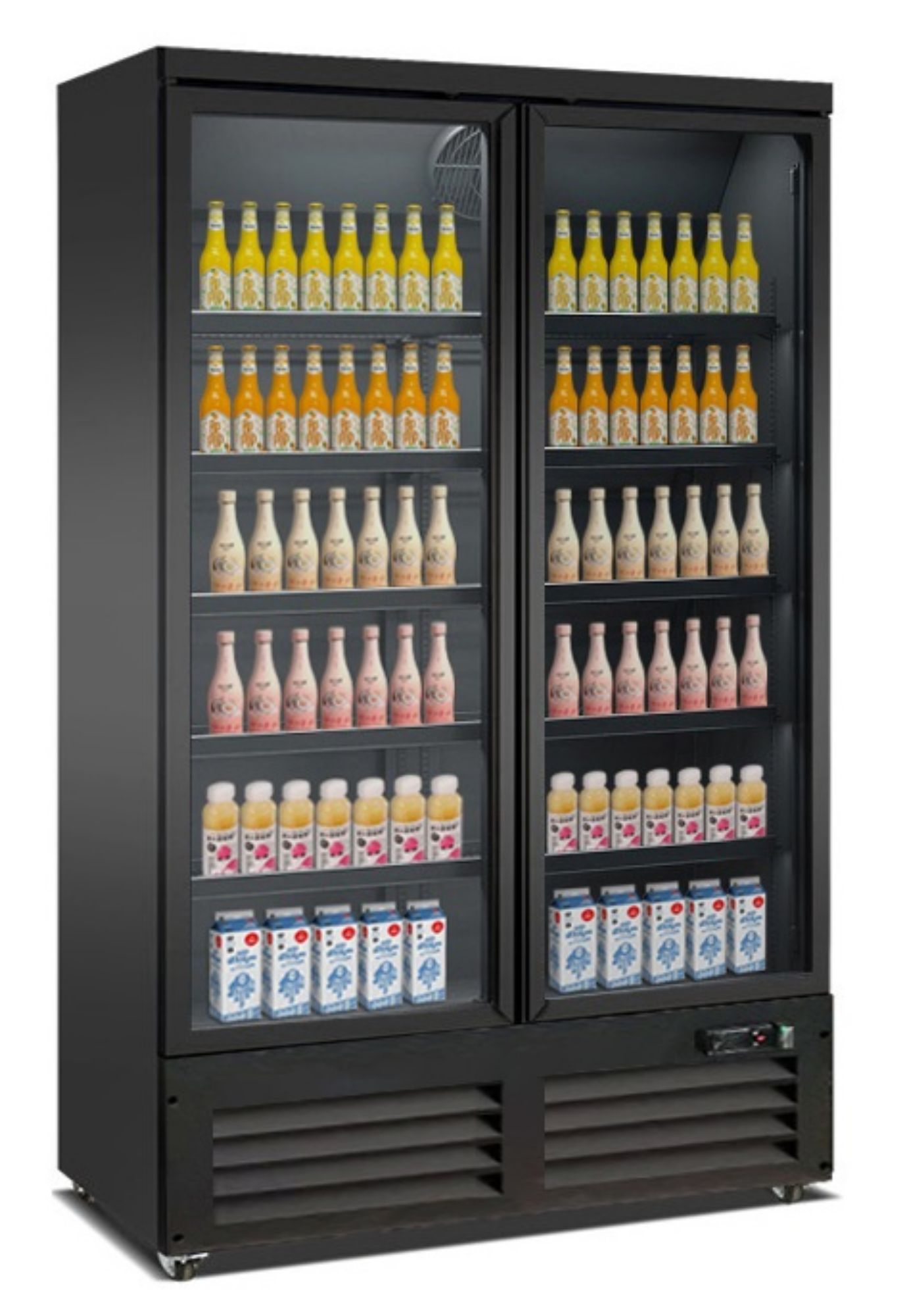 Picture of REFRIGERATOR 2 GLASS DOORS BLACK CEB-1200R BL - 7526.0105
