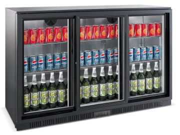 Show details for BACKBAR COOLER BLACK 3 SLIDING DOORS - 7527.0025 Picture of BACKBAR COOLER BLACK 3 SLIDING DOORS - 7527.0025