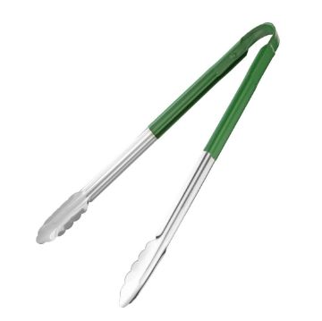 Show details for Hygiplas Colour Coded Serving Tong Green 405mm - HC851 Picture of Hygiplas Colour Coded Serving Tong Green 405mm - HC851