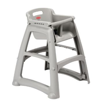 Show details for Rubbermaid Sturdy Stacking High Chair Platinum - M959 Picture of Rubbermaid Sturdy Stacking High Chair Platinum - M959