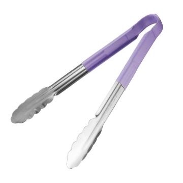 Show details for Vogue Colour Coded Serving Tong Purple 300mm - HC852 Picture of Vogue Colour Coded Serving Tong Purple 300mm - HC852