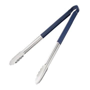 Show details for Hygiplas Colour Coded Serving Tong Blue - 405mm - HC849 Picture of Hygiplas Colour Coded Serving Tong Blue - 405mm - HC849
