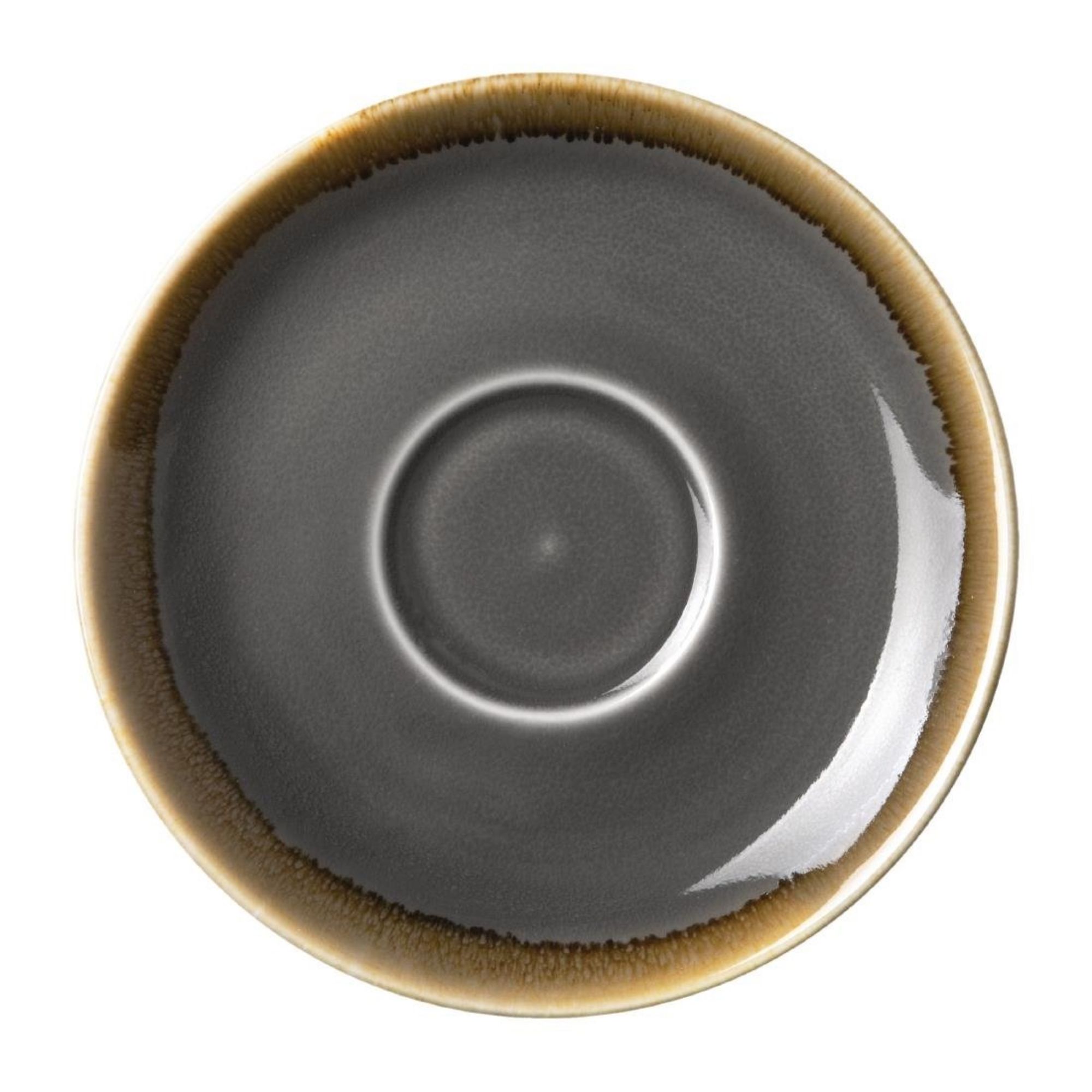 Picture of Olympia Kiln Cappuccino Saucer Smoke 140mm (Pack of 6) - HC391