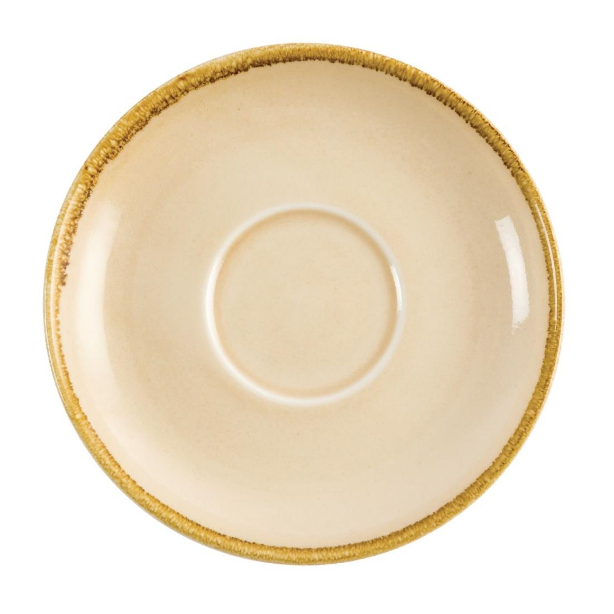 Picture of Olympia Kiln Cappuccino Saucer Sandstone 160mm (Pack of 6) - GP333