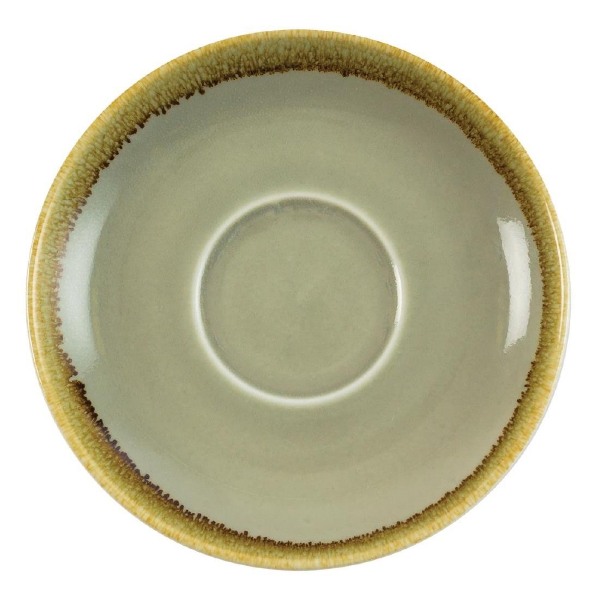 Picture of Olympia Kiln Cappuccino Saucer Moss 160mm (Pack of 6) - GP481
