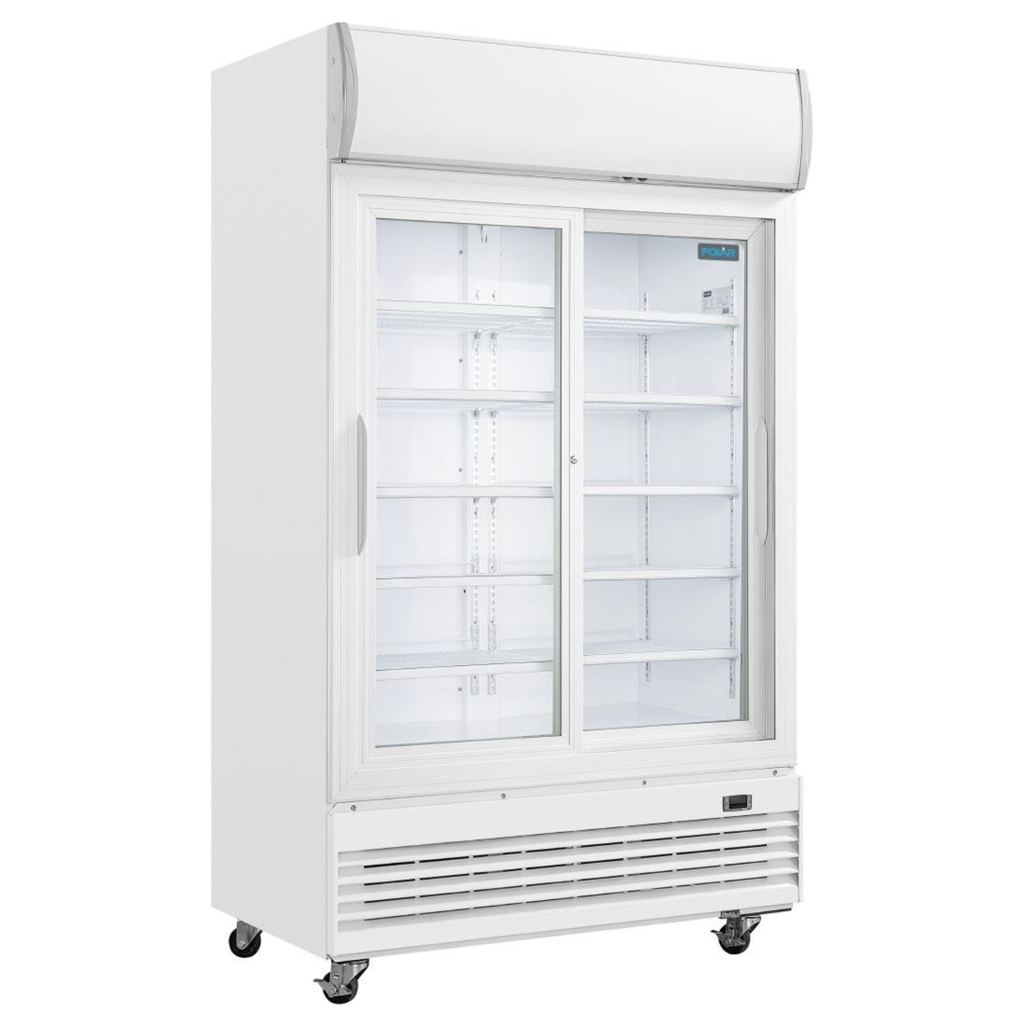 Picture of Polar G-Series Upright Display Cooler with Light Box 950Ltr with Sliding Doors - GE581
