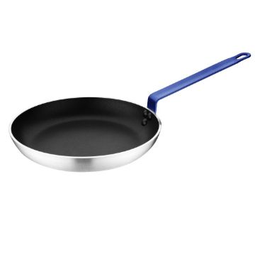 Show details for Hygiplas Aluminium Non-Stick Teflon Platinum Plus Frying Pan with Blue Handle 28cm - FX136 Picture of Hygiplas Aluminium Non-Stick Teflon Platinum Plus Frying Pan with Blue Handle 28cm - FX136