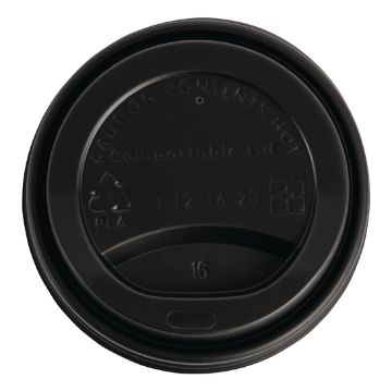 Show details for Fiesta Compostable Coffee Cup Lids 340ml / 12oz (Pack of 50) - DS055 Picture of Fiesta Compostable Coffee Cup Lids 340ml / 12oz (Pack of 50) - DS055