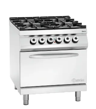 Show details for Bartscher Gas stove, 4 burners,el. oven,2/1GN Freestanding - 2952271 Picture of Bartscher Gas stove, 4 burners,el. oven,2/1GN Freestanding - 2952271