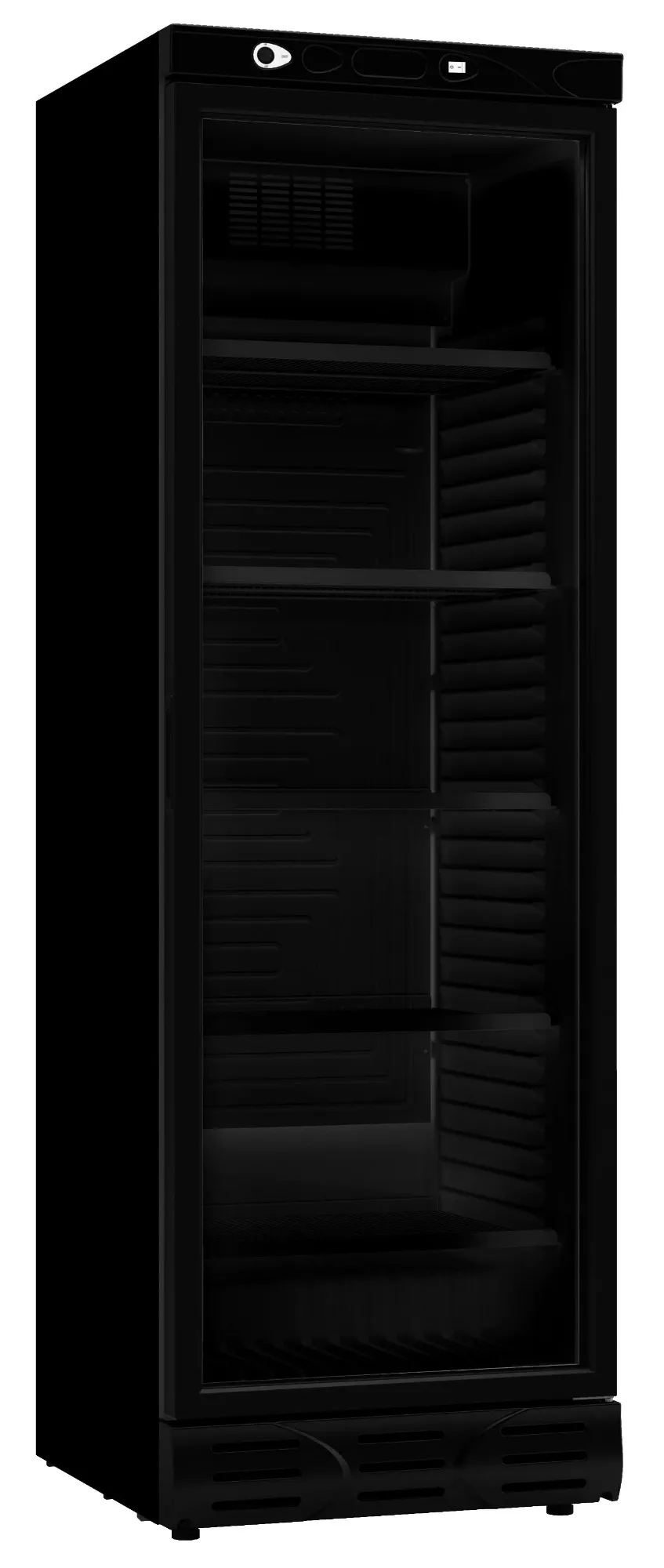 Picture of CombiSteel Glass Door Display Fridge 382 Litre Black NLB - 7464.0094