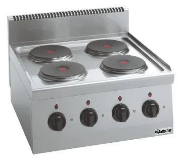 Show details for Bartscher Electric stove 600, W600, 4PL, TU - 131734 Picture of Bartscher Electric stove 600, W600, 4PL, TU - 131734