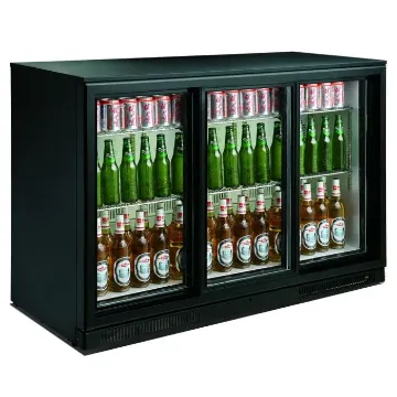 Show details for CombiSteel Backbar Cooler Black 3 Sliding Glass Doors - 7455.1320 Picture of CombiSteel Backbar Cooler Black 3 Sliding Glass Doors - 7455.1320