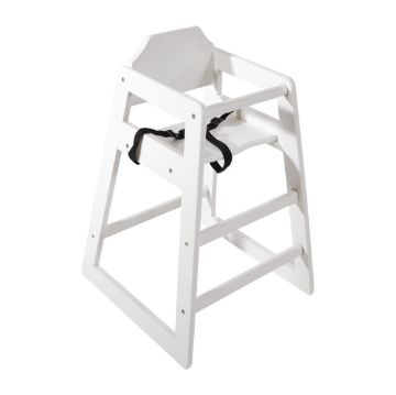 Show details for Bolero Wooden High Chair Antique White Finish - DL833 Picture of Bolero Wooden High Chair Antique White Finish - DL833