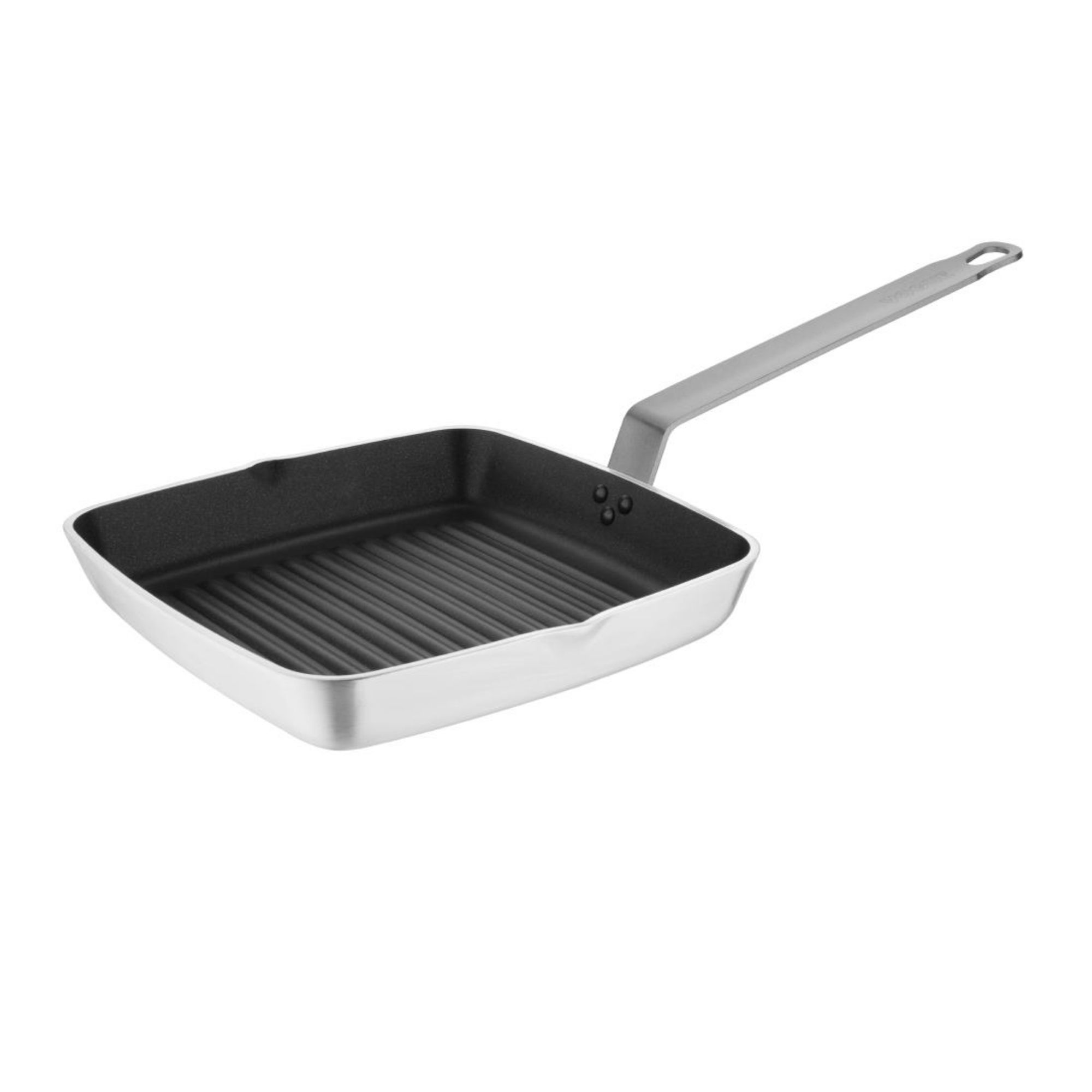 Picture of Vogue Aluminium Square Non-Stick Teflon Ribbed Skillet Pan 24cm - DL942