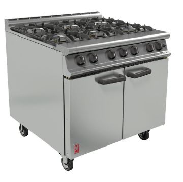 Show details for Falcon 6 Burner Dominator Plus Oven Range G3101 Propane Gas with Castors - DK941-P Picture of Falcon 6 Burner Dominator Plus Oven Range G3101 Propane Gas with Castors - DK941-P