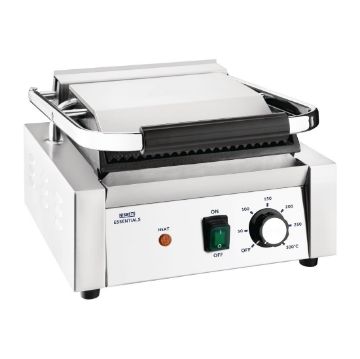 Show details for Nisbets Essentials Single Cast Iron Plate Contact Grill (Ribbed/Flat) - 1.8kW - DA396 Picture of Nisbets Essentials Single Cast Iron Plate Contact Grill (Ribbed/Flat) - 1.8kW - DA396