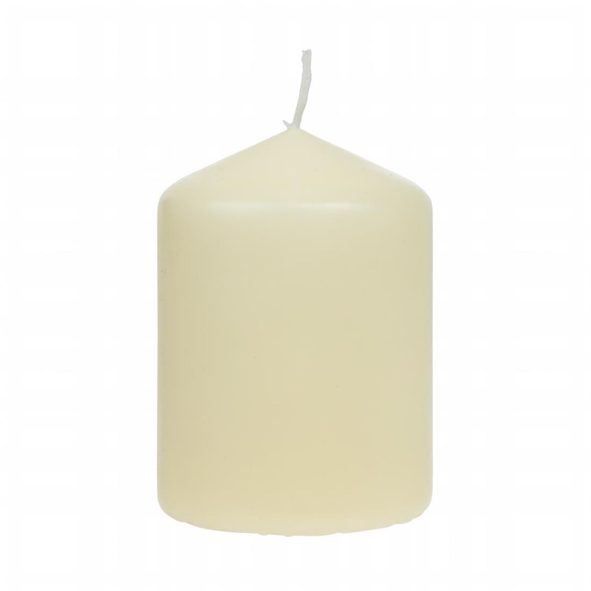 Picture of Ivory Pillar Short Candles 3" (Pack of 12) - CR448