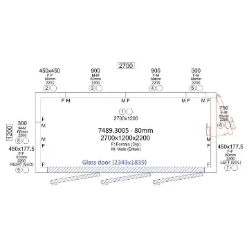 Show details for CombiSteel Cold Room 2700X1200X2200 3 Glass Doors - 7489.30057492.0060 Picture of CombiSteel Cold Room 2700X1200X2200 3 Glass Doors - 7489.30057492.0060
