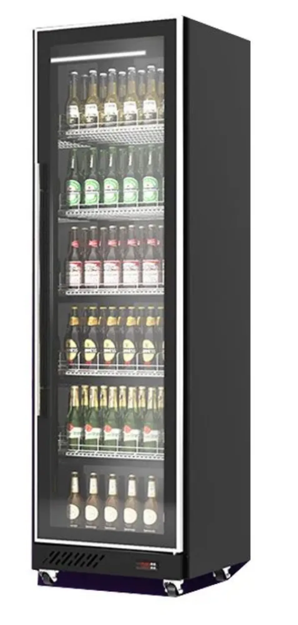 Picture of CombiSteel Single Glass Door Display Fridge Black 387L - 7526.0005
