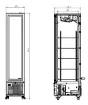 Picture of CombiSteel Single Glass Door Display Refrigerator Black 348Litre - 7464.0210