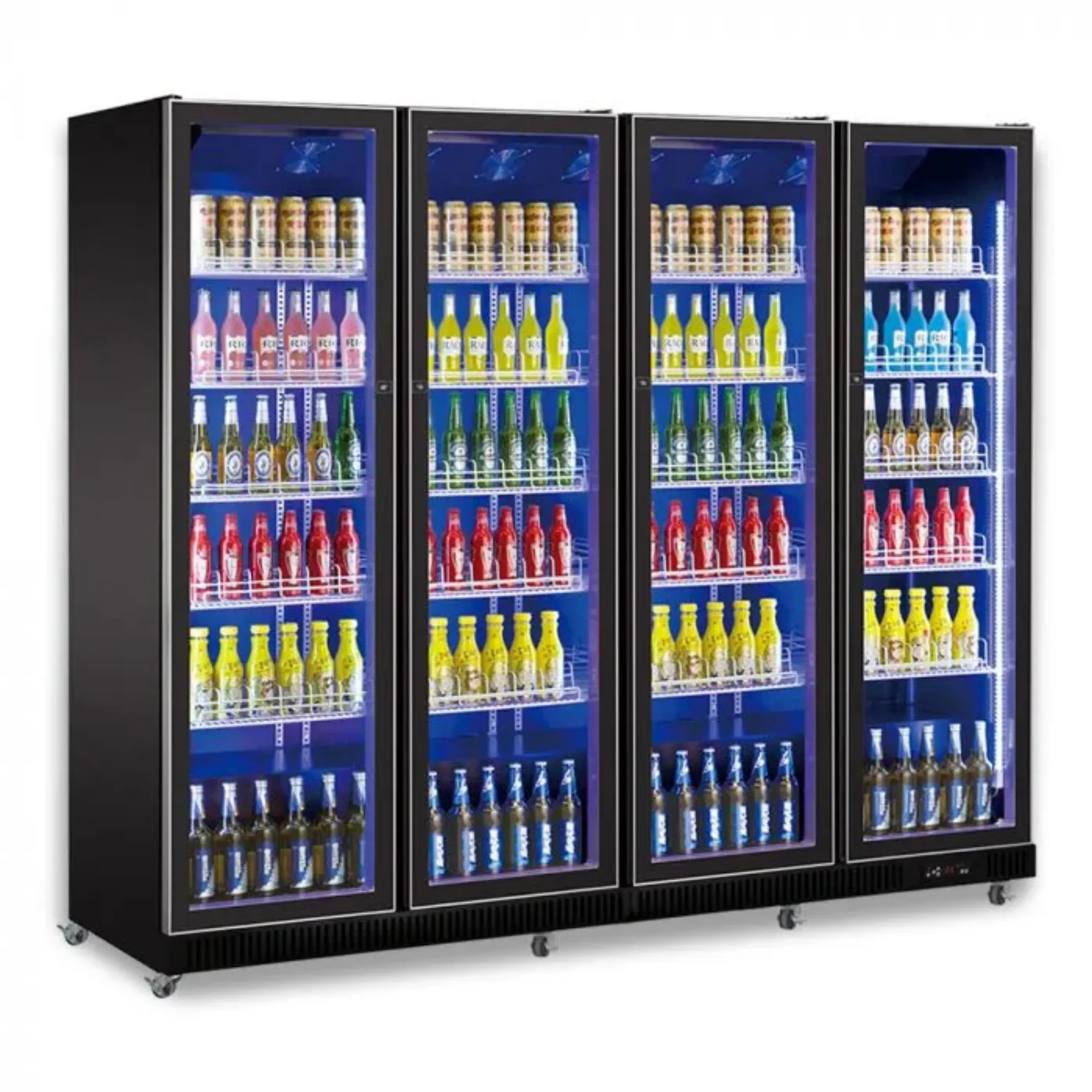 Picture of CombiSteel Quard Glass Door Display Fridge Black 1608L - 7526.0020