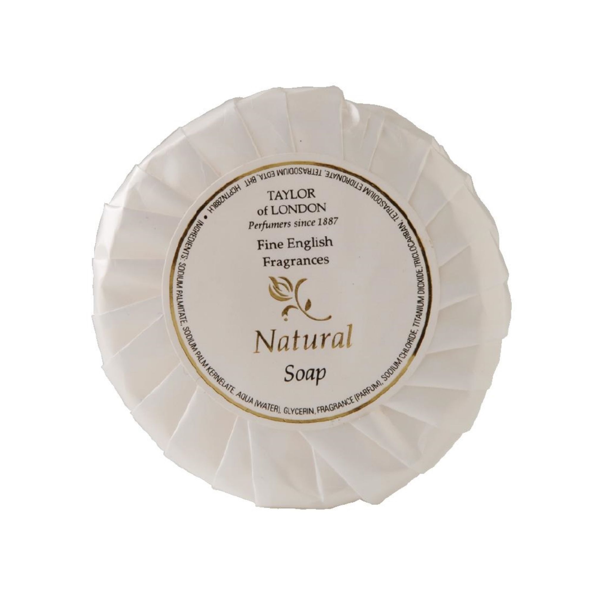 Picture of Taylor of London Natural Range Tissue Pleat Soap (Pack of 100) - CB561