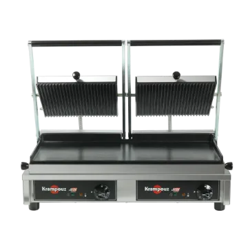 Show details for KRAMPOUZ GECID5BO - Multi Contact Grill Large - Ribbed plates top, smooth plate bottom - GECID5BO Picture of KRAMPOUZ GECID5BO - Multi Contact Grill Large - Ribbed plates top, smooth plate bottom - GECID5BO