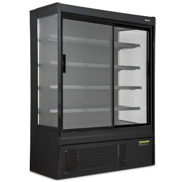 Show details for Blizzard BTD150BK-GD Black Tiered Display With Sliding Glass Doors - BTD150BK-GD Picture of Blizzard BTD150BK-GD Black Tiered Display With Sliding Glass Doors - BTD150BK-GD