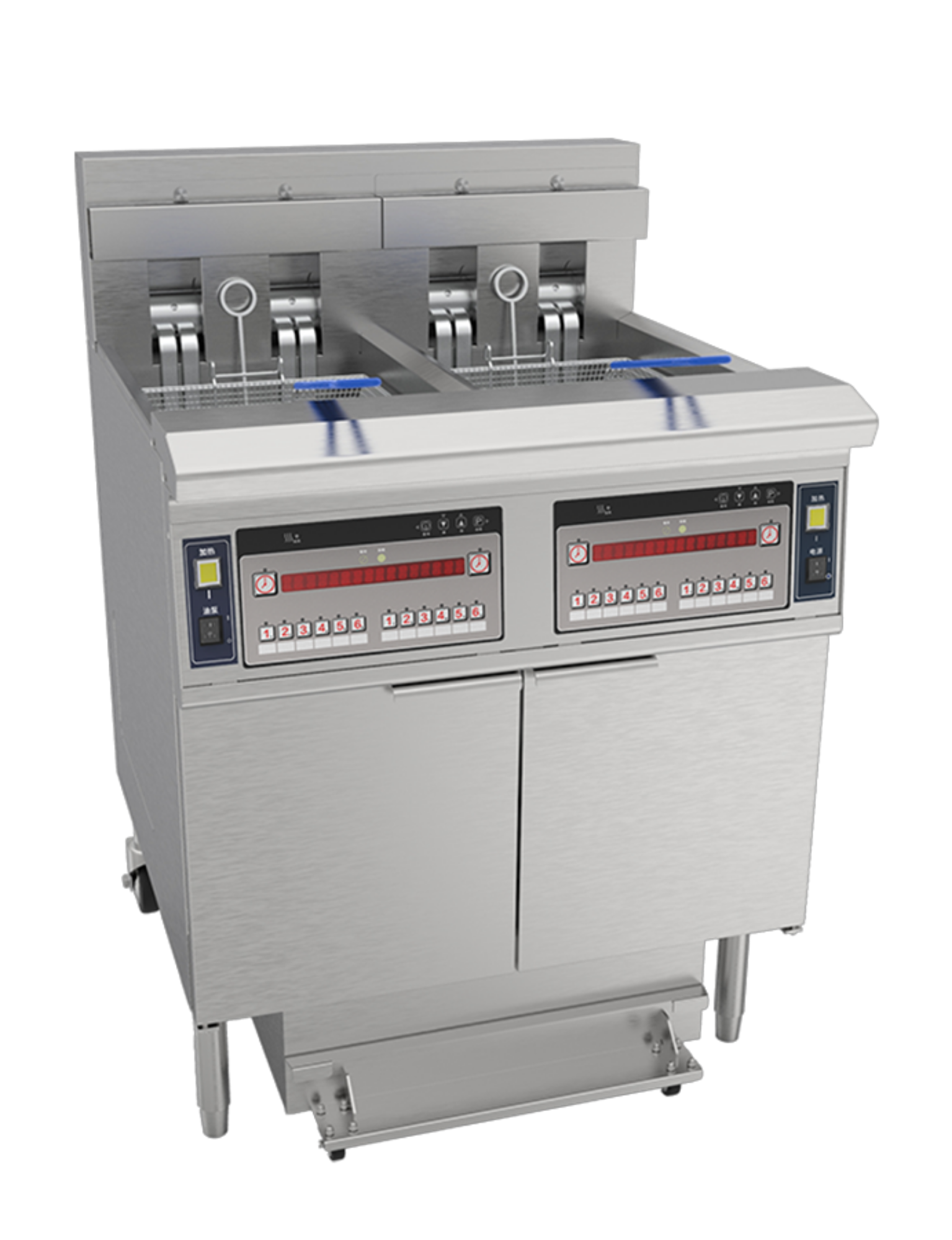 Picture of Chefsrange OFE226 - Twin Tank 21.5+21.5 Ltr Electric Filtration Fryer - OFE226