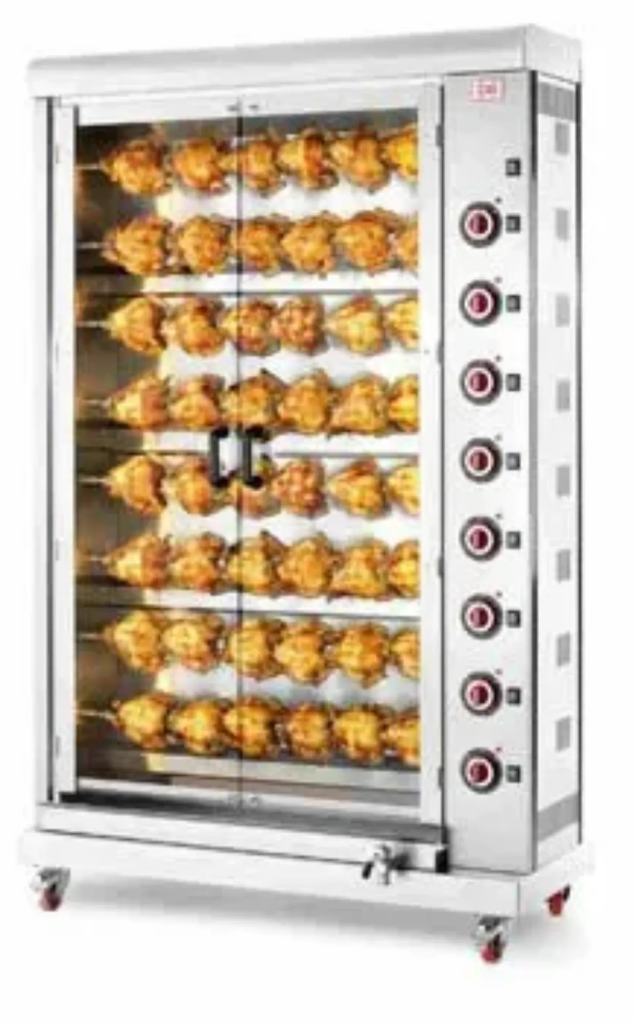 Picture of CB E48P-S8 - 8 Spit - 48 Bird Electric Chicken Rotisserie - CBE48PS8