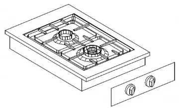Show details for Giorik LPG4820D Drop In 2 Burner Gas Boiling Hob - LPG4820D Picture of Giorik LPG4820D Drop In 2 Burner Gas Boiling Hob - LPG4820D