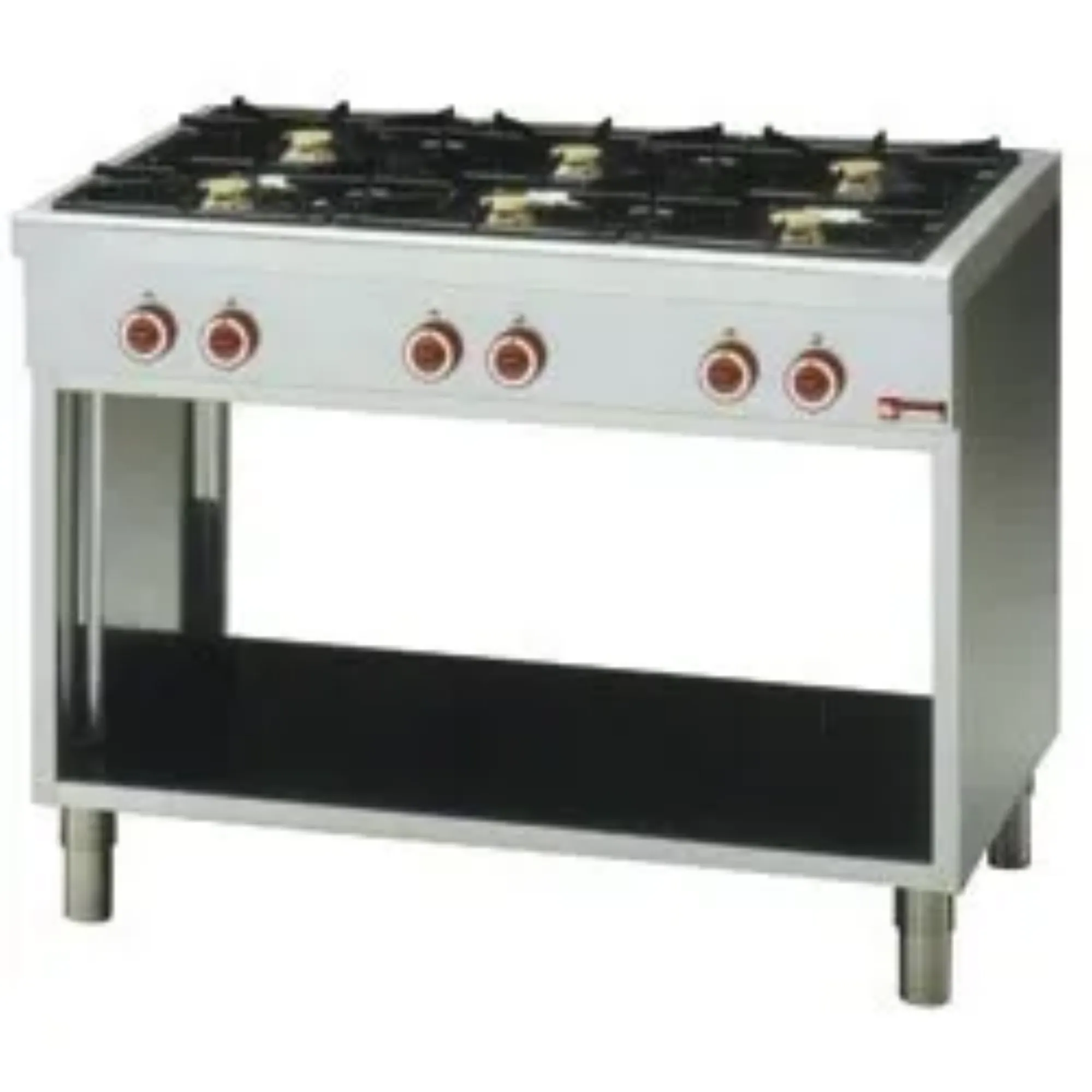 Picture of Diamond G65/6BP11-EC Floor Standing Gas 6 Burner Range on Open Base - G65-6BP11-EC