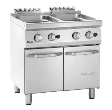 Show details for Bartscher Pasta cooker, gas 700, W800 2x24L Freestanding - 2853101 Picture of Bartscher Pasta cooker, gas 700, W800 2x24L Freestanding - 2853101