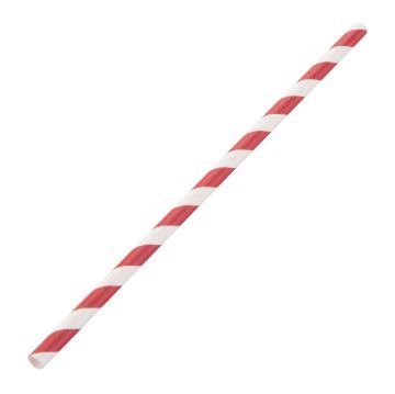 Show details for Fiesta Compostable Paper Straws Red Stripes (Pack of 250) - DE927 Picture of Fiesta Compostable Paper Straws Red Stripes (Pack of 250) - DE927
