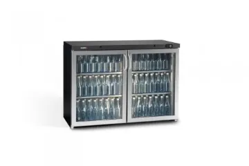 Show details for Gamko Maxiglass MG3/275GCS Hinged Double Stainless Steel Frame Glass Door Undercounter Bottle Cooler 275 Litres - MG3-275GCS Picture of Gamko Maxiglass MG3/275GCS Hinged Double Stainless Steel Frame Glass Door Undercounter Bottle Cooler 275 Litres - MG3-275GCS