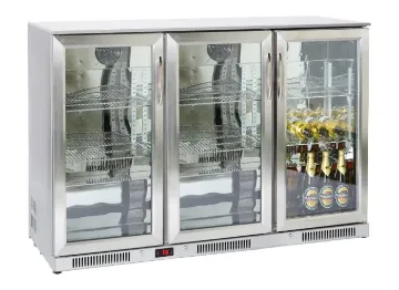 Show details for Economy Ecomy NT3ST-HC Stainless Steel Hinged Triple Door Bottle Cooler 300 Litres - NT3ST-HC Picture of Economy Ecomy NT3ST-HC Stainless Steel Hinged Triple Door Bottle Cooler 300 Litres - NT3ST-HC