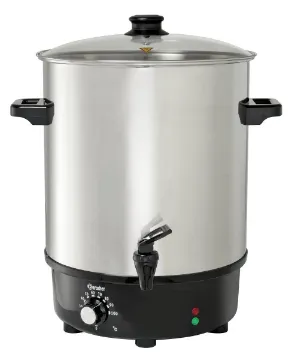 Show details for Bartscher Mulled wine pot, bl.w. canner30L,SS - 200057 Picture of Bartscher Mulled wine pot, bl.w. canner30L,SS - 200057