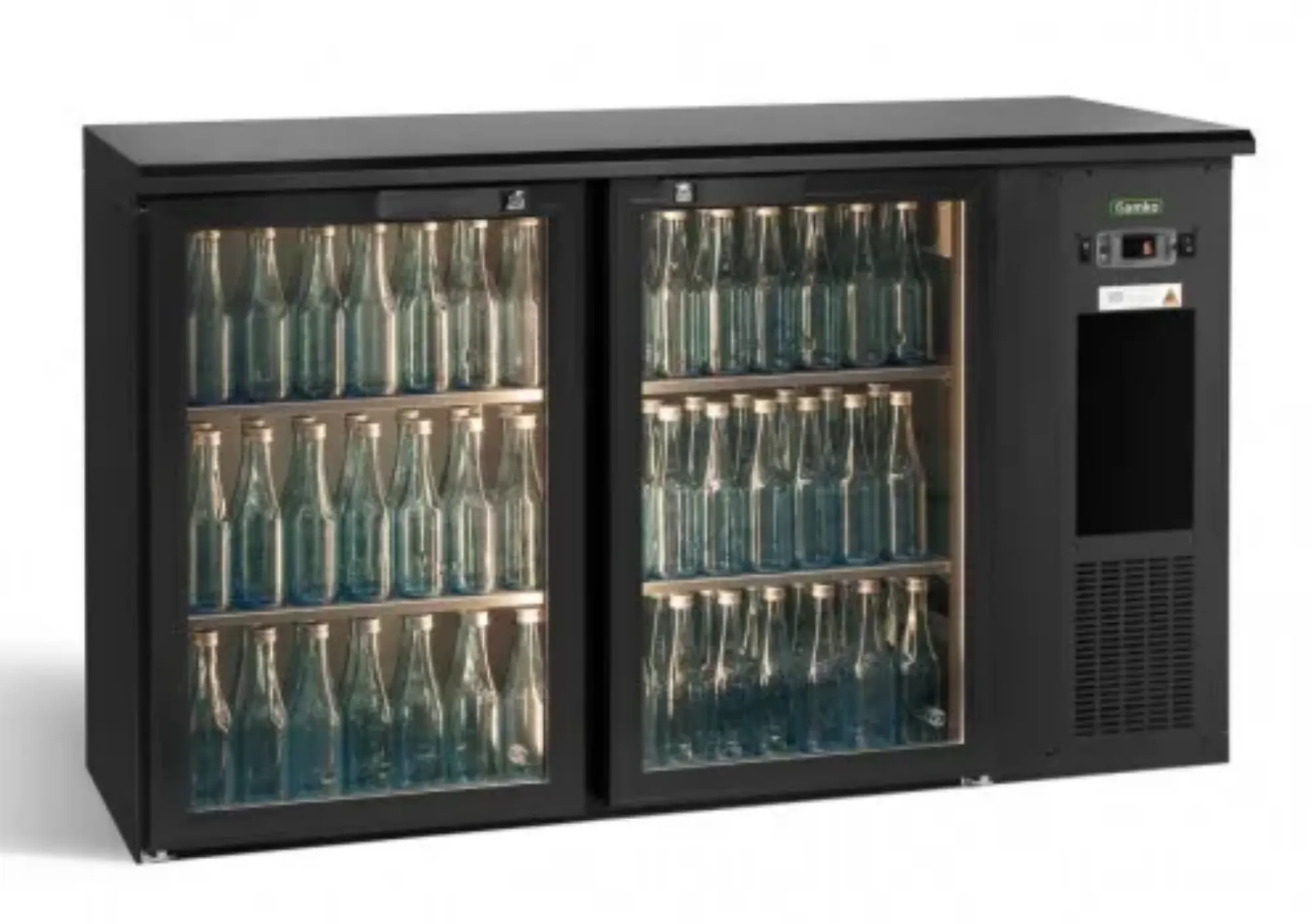 Picture of Gamko E3/22GMU84 2 x Glass Door Under Counter Bottle Cooler 364 Litres - E3-22GMU84