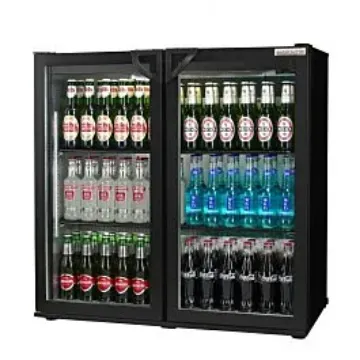 Show details for Autonumis RQC00001 Maxi Black Hinged Double Door Bottle Cooler - RQC00001 Picture of Autonumis RQC00001 Maxi Black Hinged Double Door Bottle Cooler - RQC00001